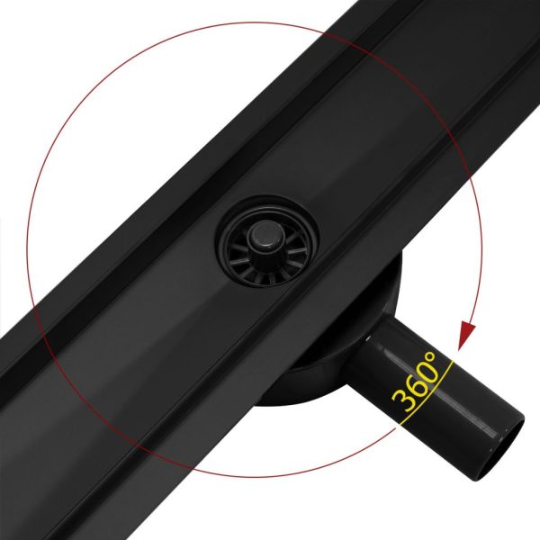 Rigola dus REA PURE NEO PRO black matt 90