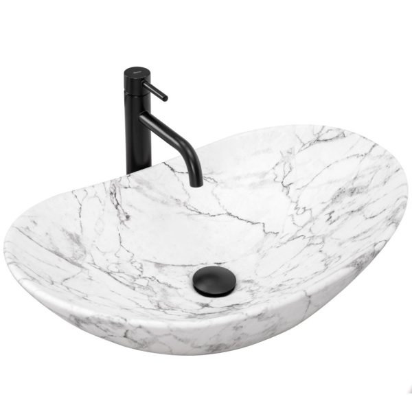 Lavoar pe blat Rea Royal 60 Statuario Marble Matt