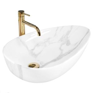 Lavoar pentru blat Rea Greta 65 Bianco Shiny