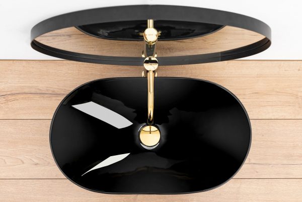 Lavoar pentru blat Rea Royal 60 Black - imagine 5