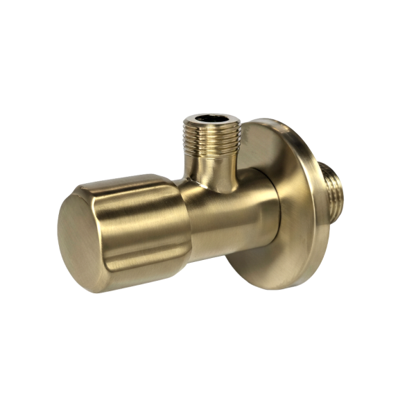 Robinet colțar 02 1/2" x 3/8" Brush Gold