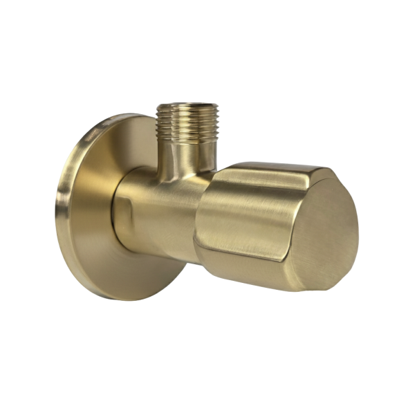 Robinet colțar 02 1/2" x 3/8" Brush Gold