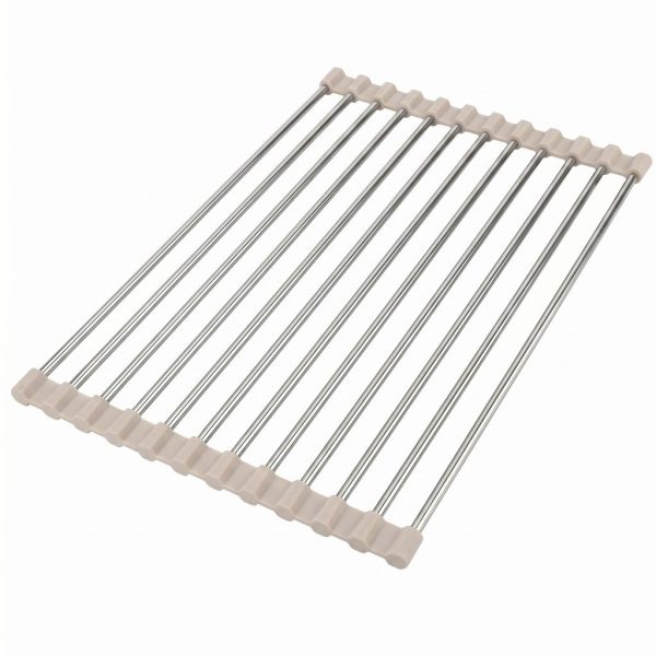 Suport rulabil pentru scurgerea vaselor pe chiuvetă REA P12298B Beige