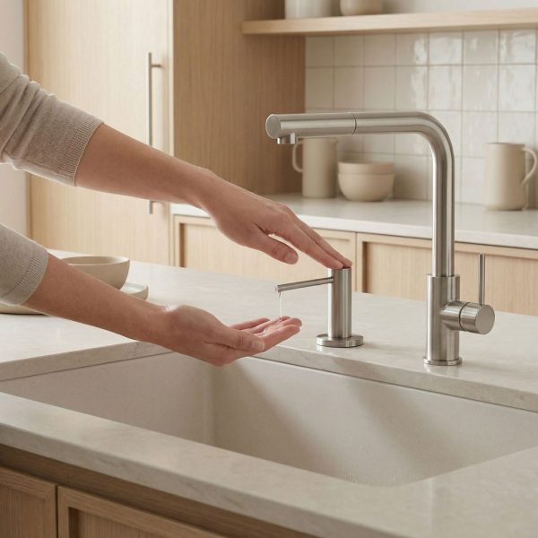 Dispenser chuveta pentru detergent Rea DEX Brush Nickel